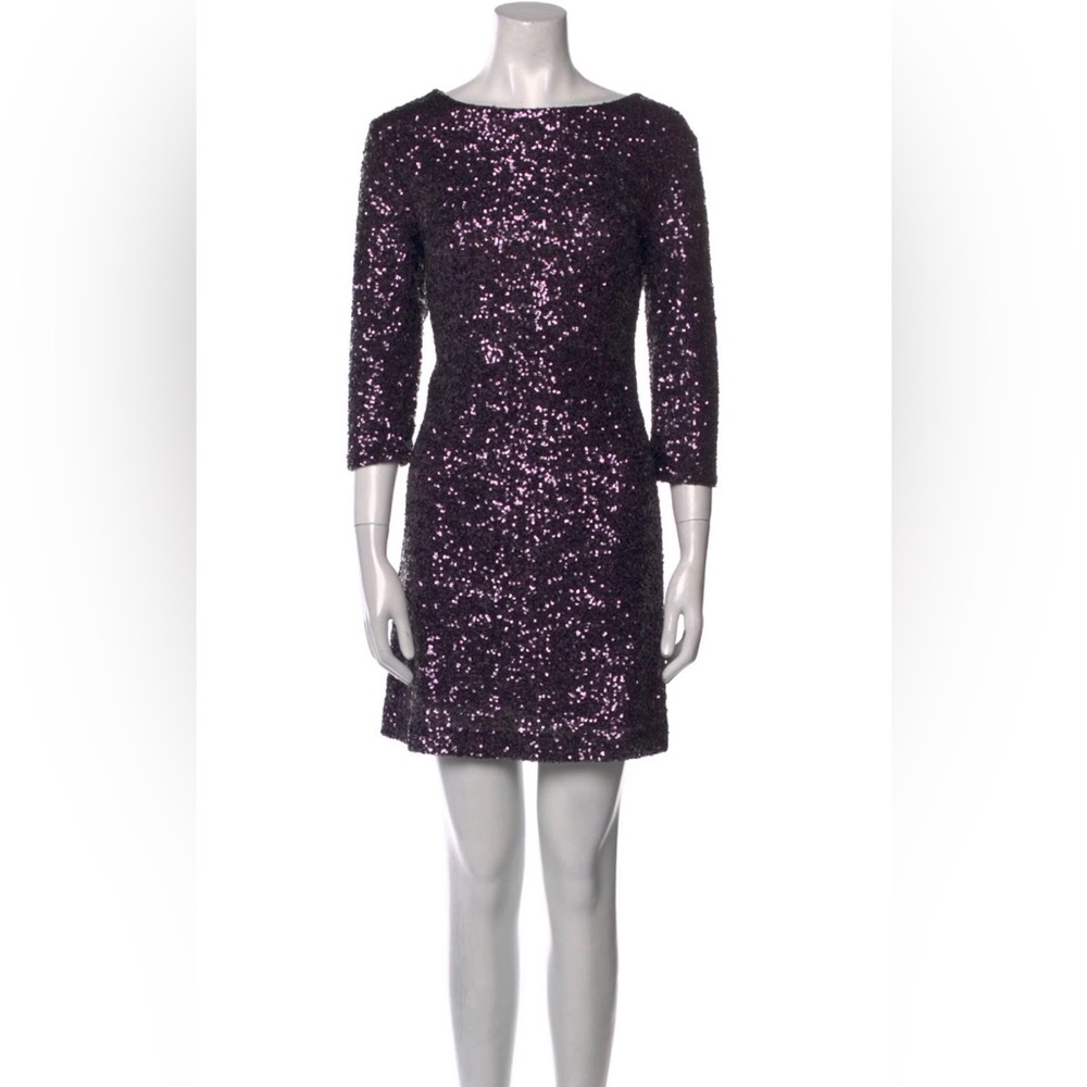 Nicole Miller Sequin Purple Dress, Size S